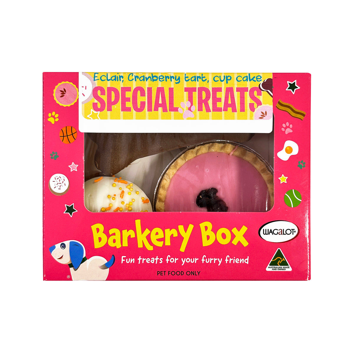 Barkery Box Special Treats Eclair, Tart & Pupcake 180g