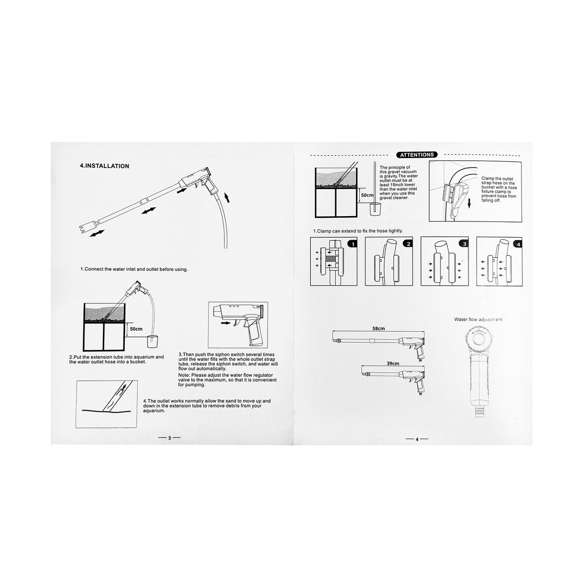 Bioscape Tropic Hand-Pressure Gravel Cleaner 30 - 60cm