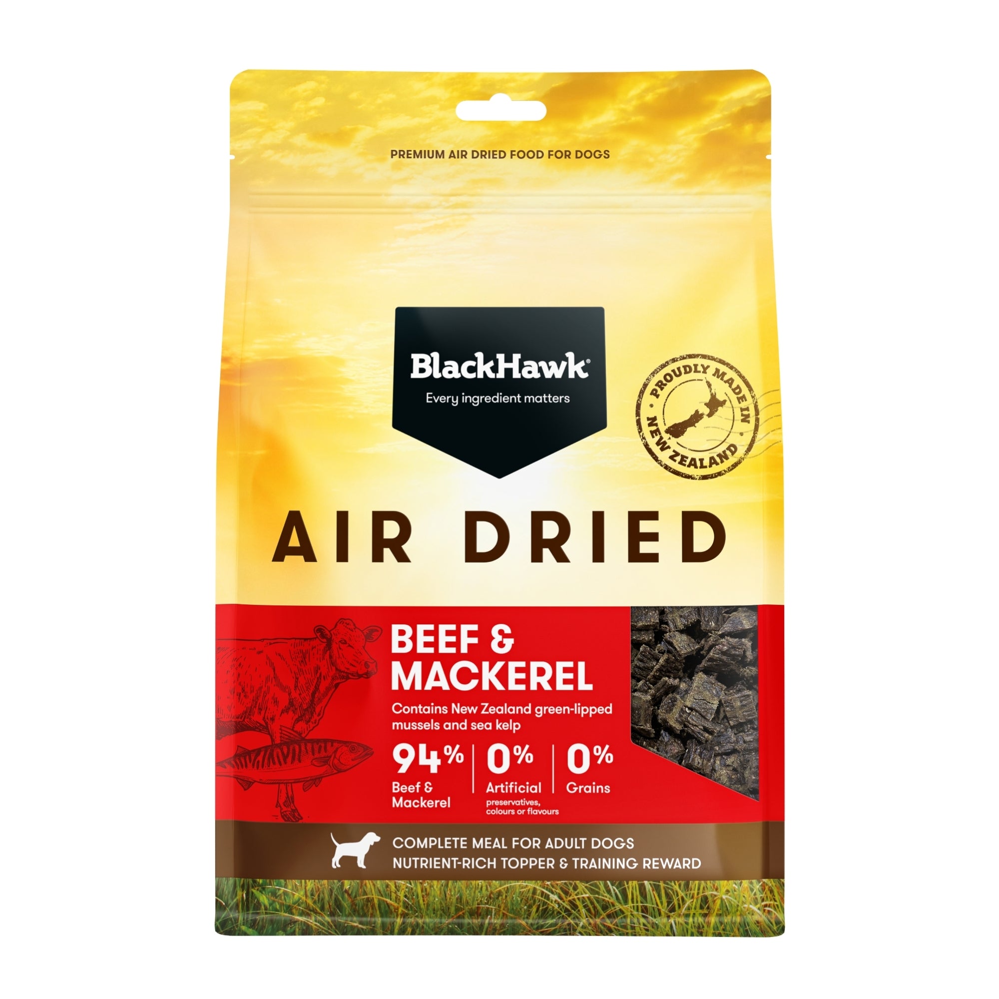 Black Hawk Air Dried Beef & Mackerel Adult Dog Food