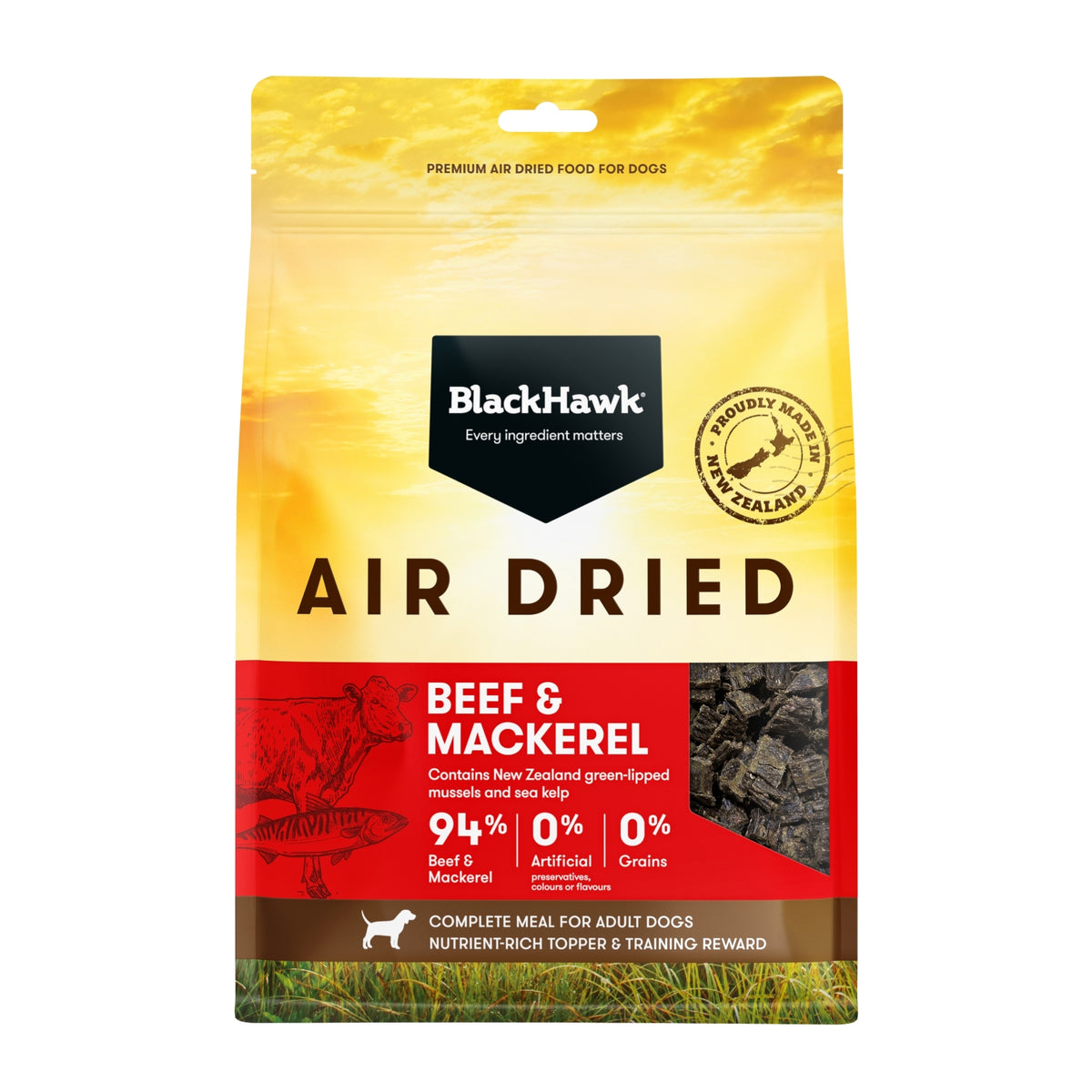 Black Hawk Air Dried Beef & Mackerel Adult Dog Food