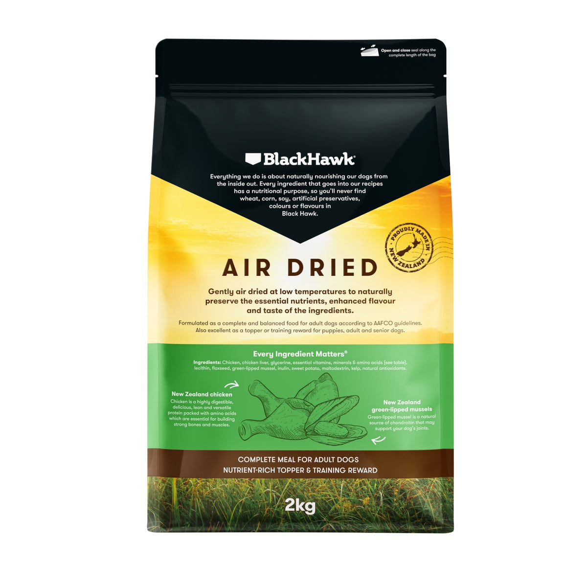 Black Hawk Air Dried Chicken Adult Dog Food