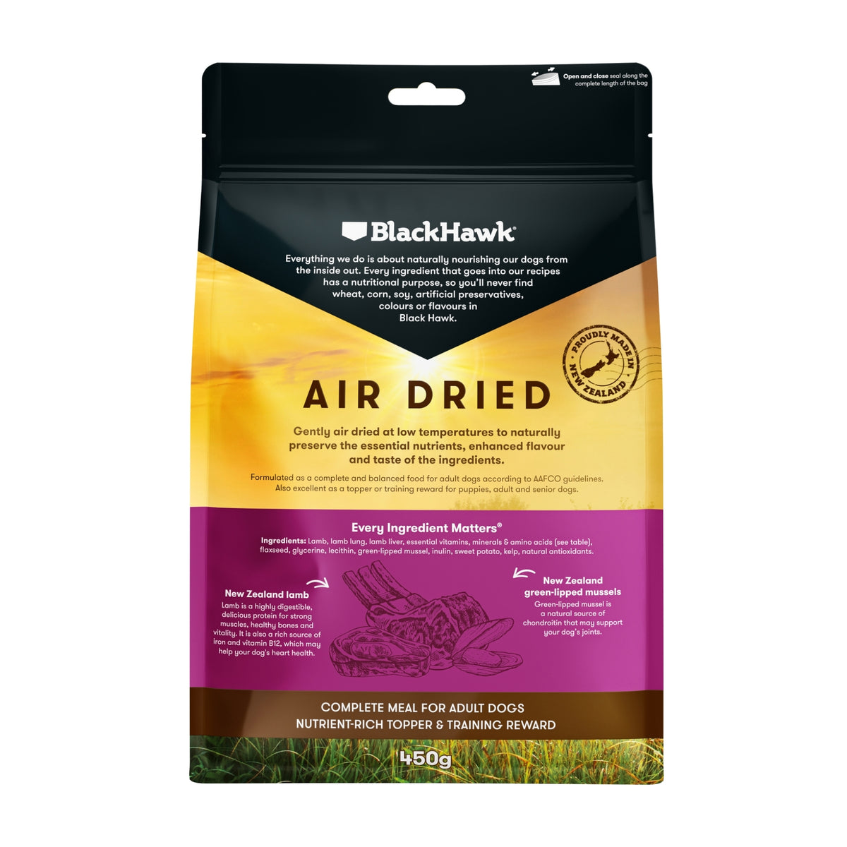 Black Hawk Air Dried Lamb Adult Dog Food