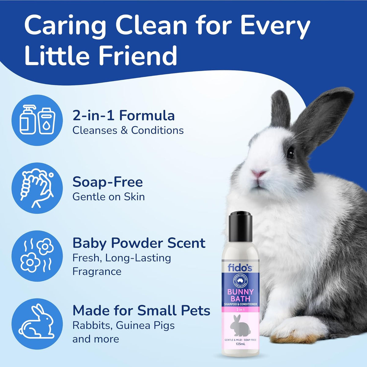 Fido's Bunny Bath 2-in-1 Shampoo & Conditioner 125mL