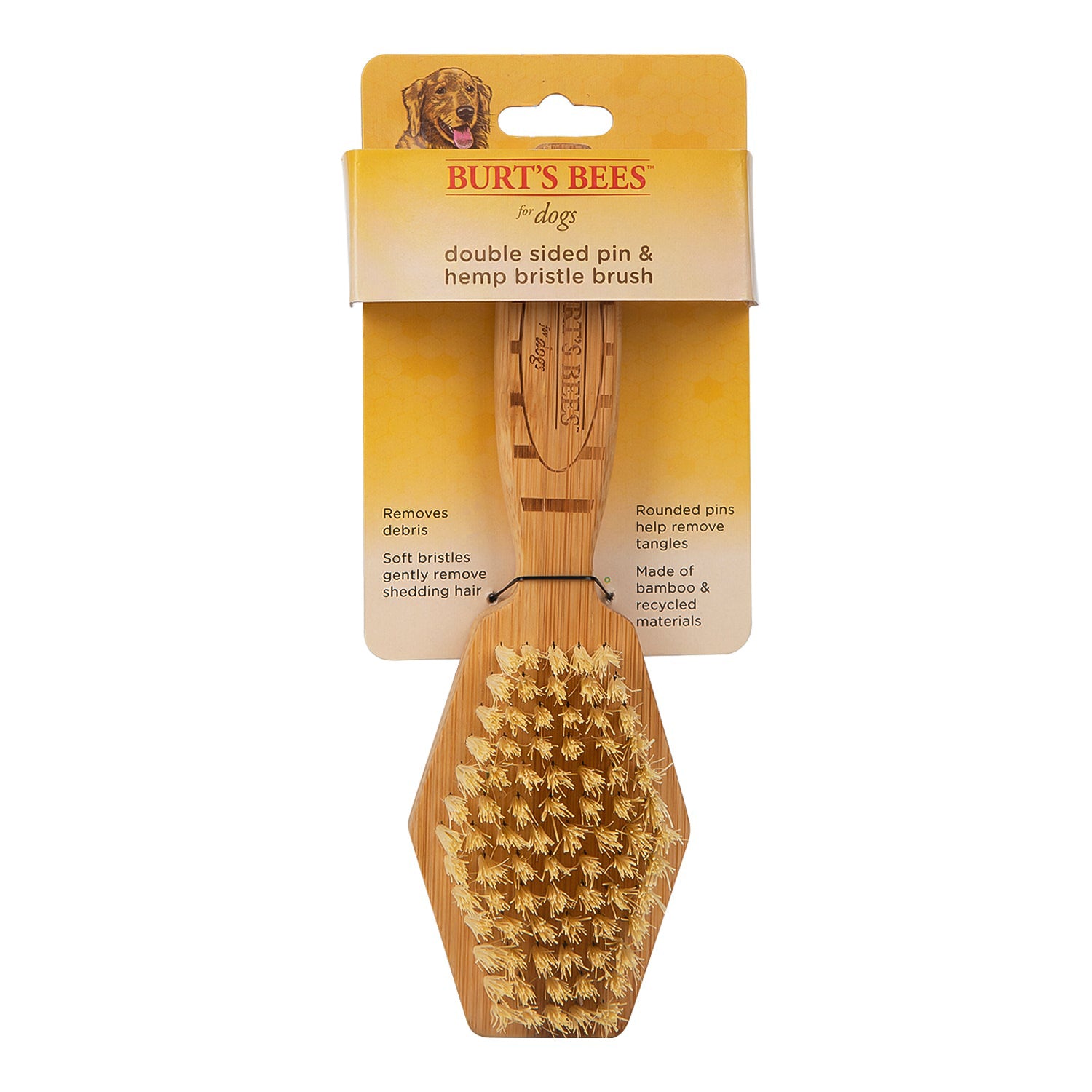 Burt's Bees Double Sided Pin & Bristle Brush for Dogs