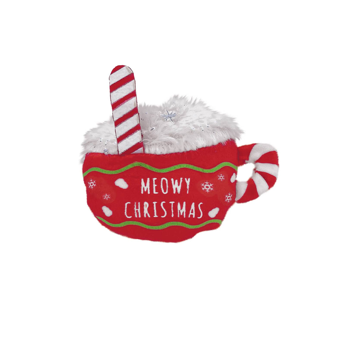 KONG Holiday Scrattle Cat Toy - Christmas Mug