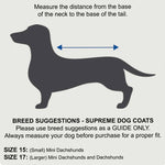 ZeeZ Supreme Dachshund Dog Coat - Grape Purple/Blue