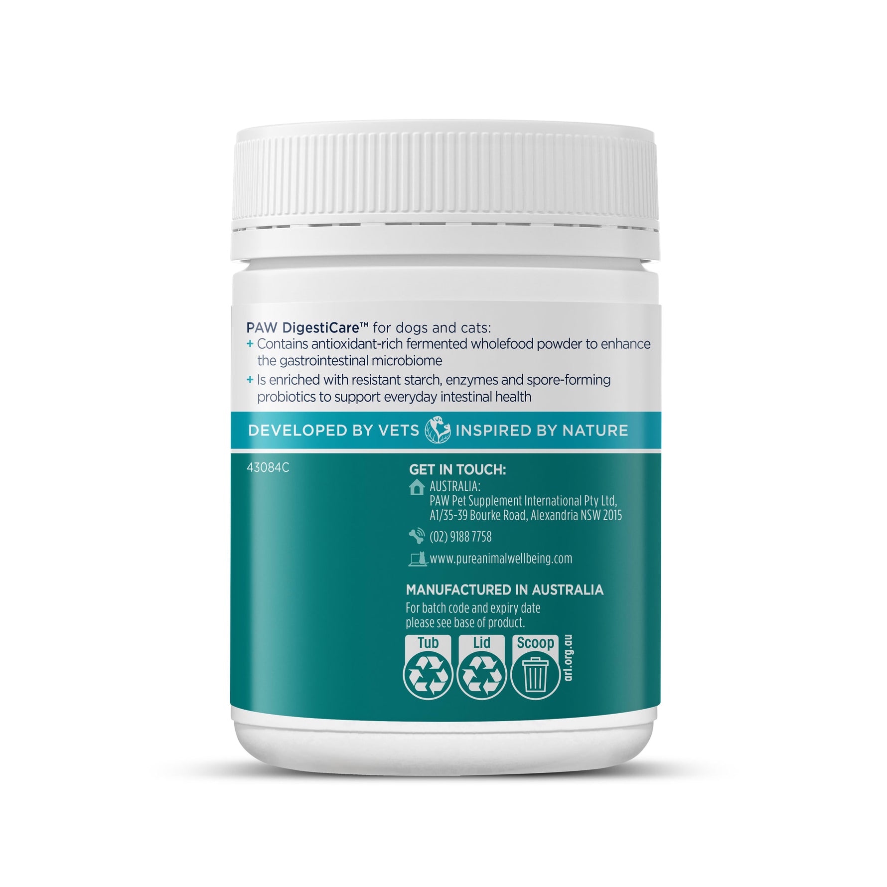 PAW DigestiCare Pre + Probiotic Support 143g