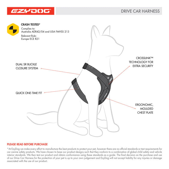 EzyDog Drive Car Safety Harness for Dogs