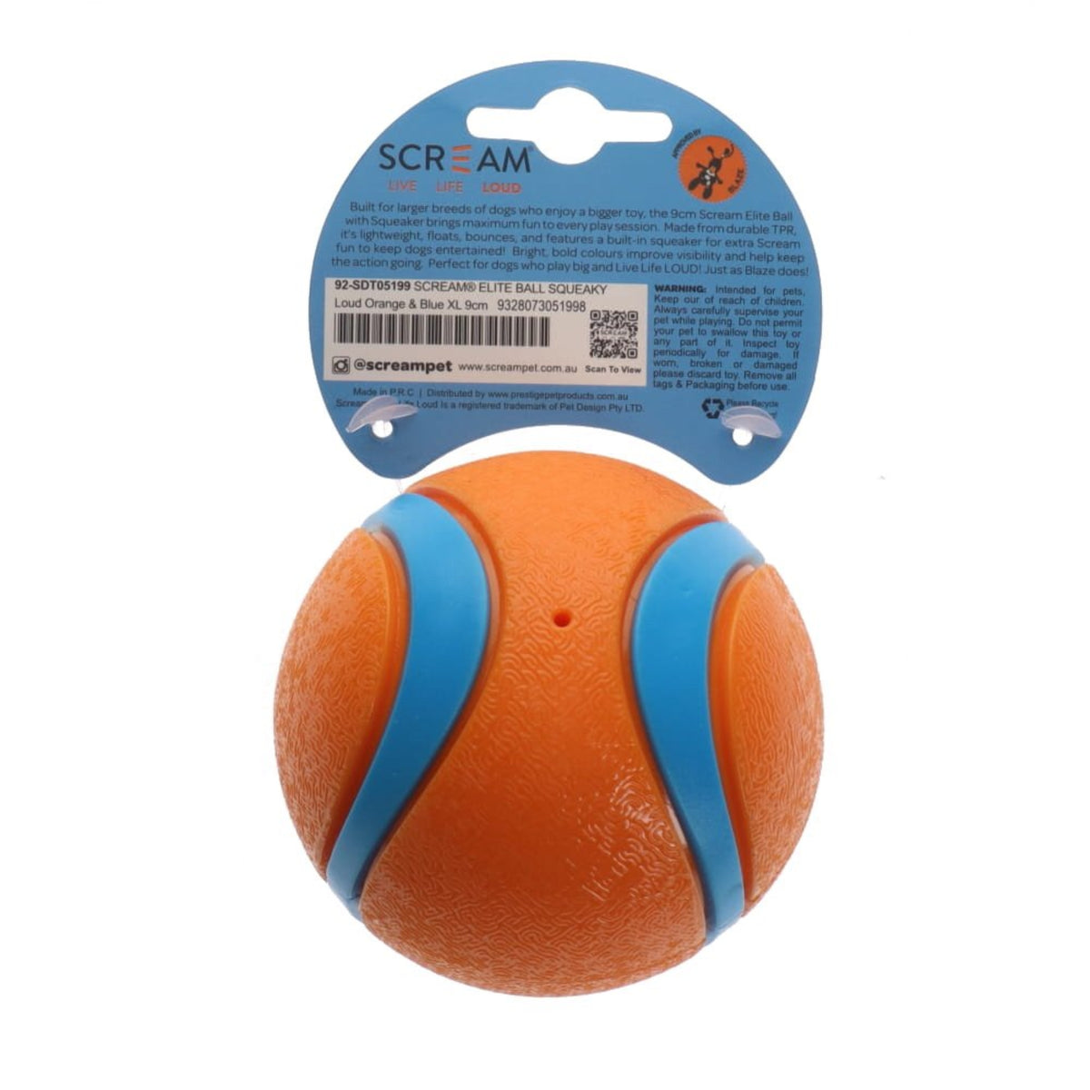 Scream Elite Squeaky Ball 9cm