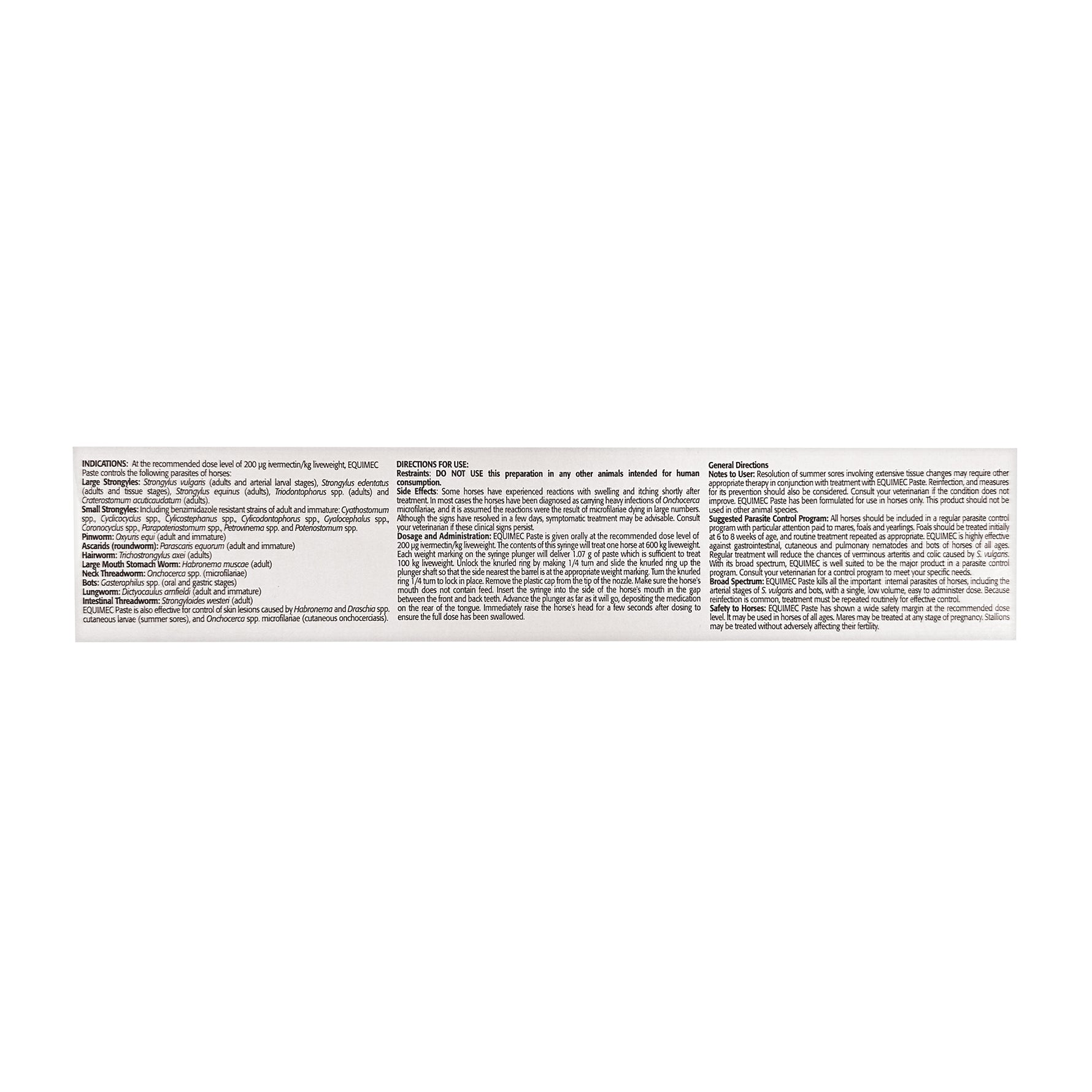 Equimec Worming Paste for Horses 6.42g