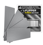 Flipper Edge Max Stainless Steel Replacement Blades for Glass Tanks - 4pack