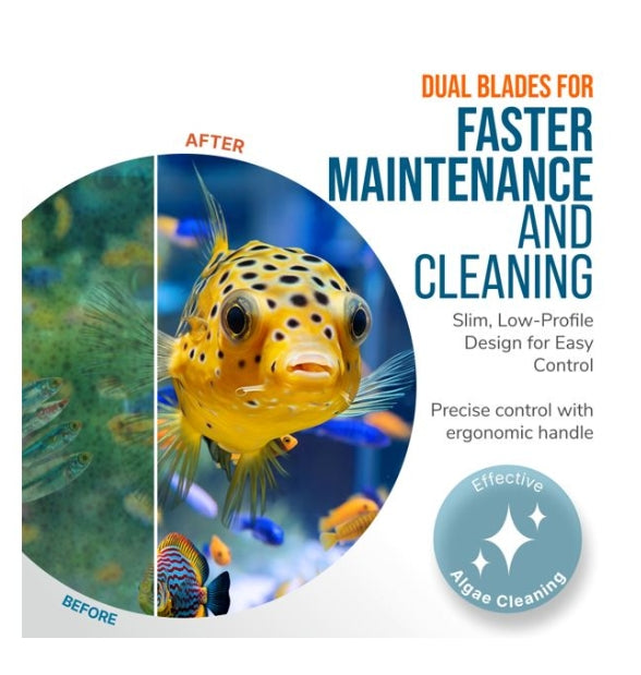 Flipper Edge Max 2 in 1 Floating Magnetic Aquarium Algae Cleaner