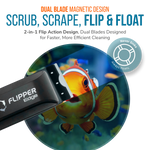 Flipper Edge Dual Blade Magnetic Aquarium Algae Cleaner