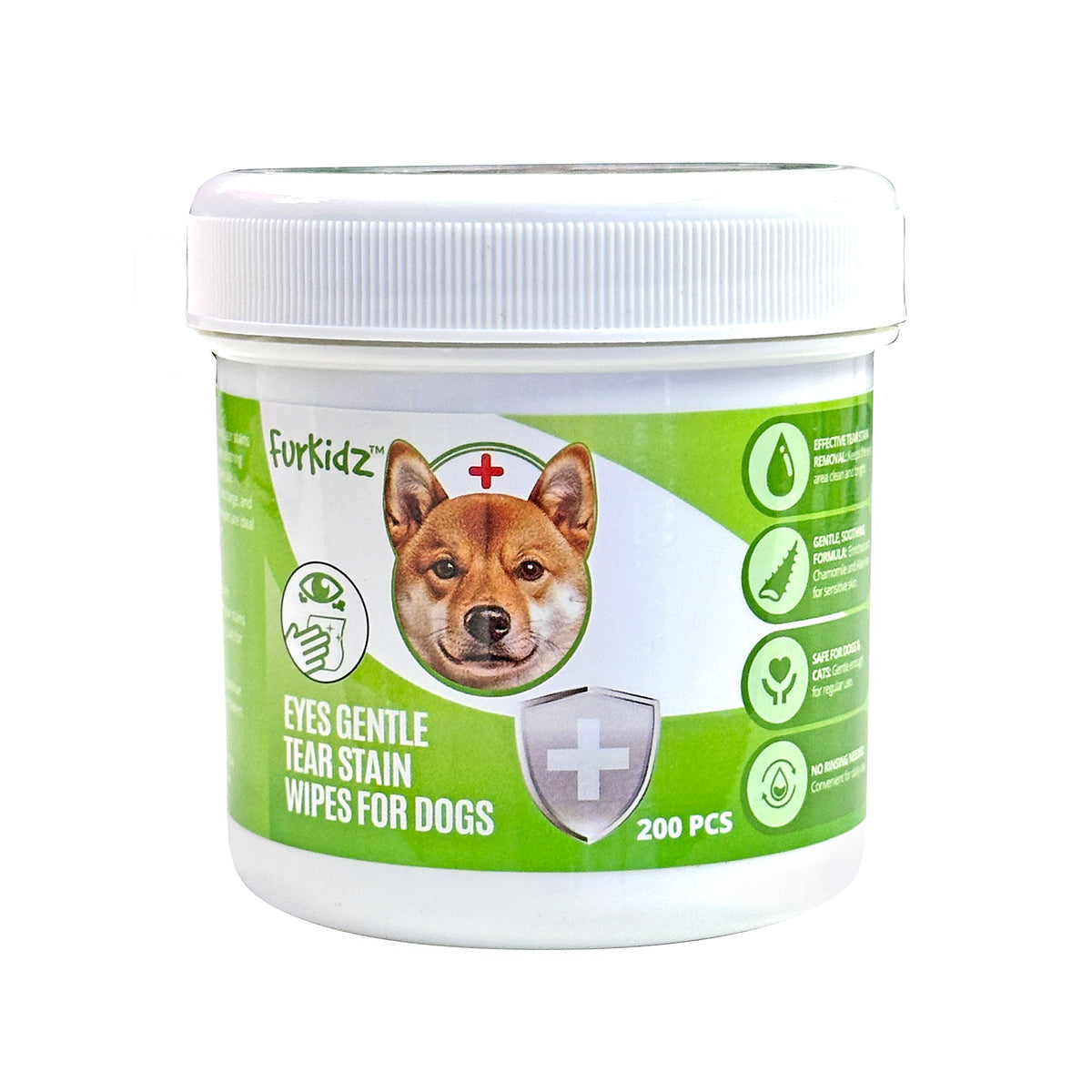 FurKidz Tear Stain Wipes for Dogs - 200 Jar