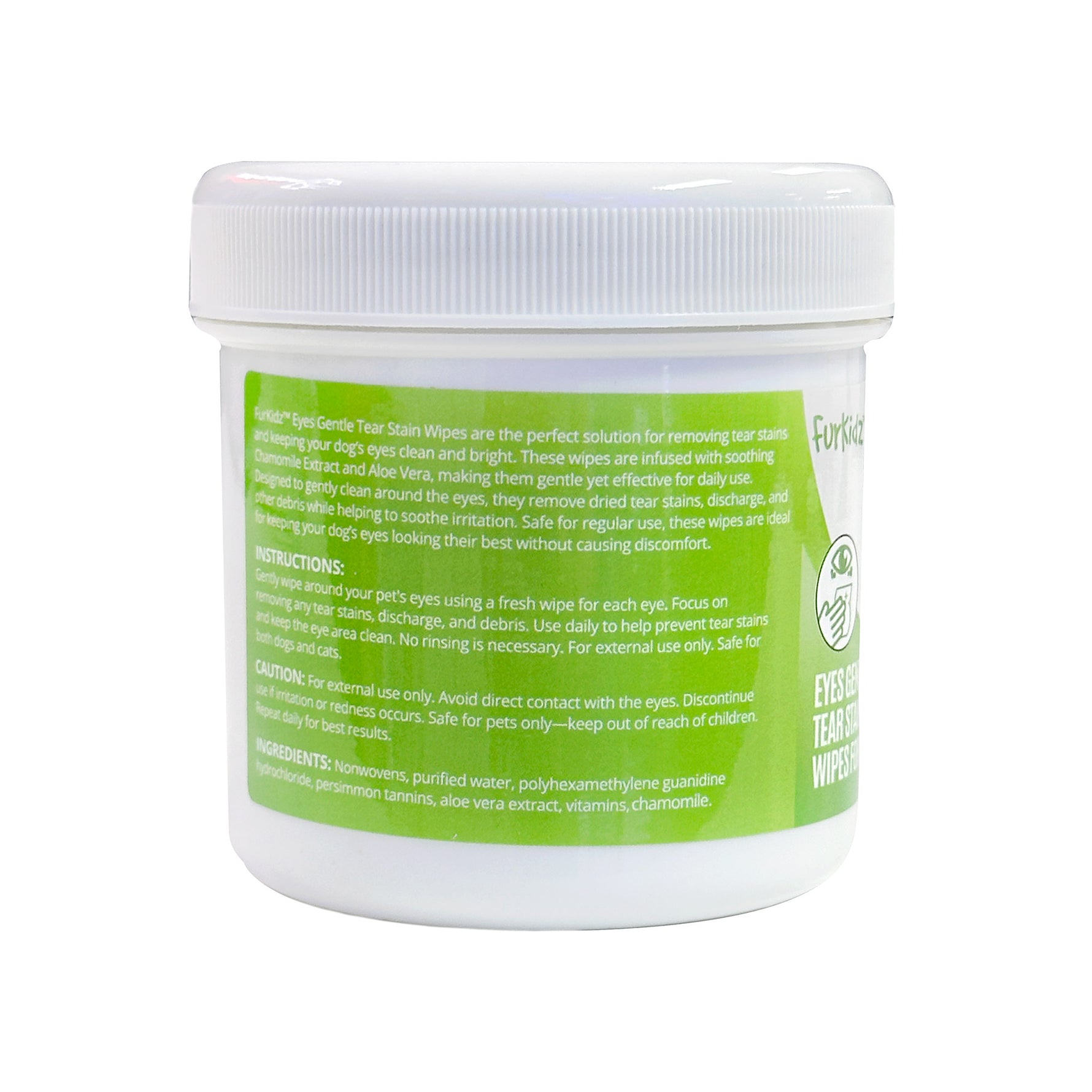FurKidz Tear Stain Wipes for Dogs - 200 Jar