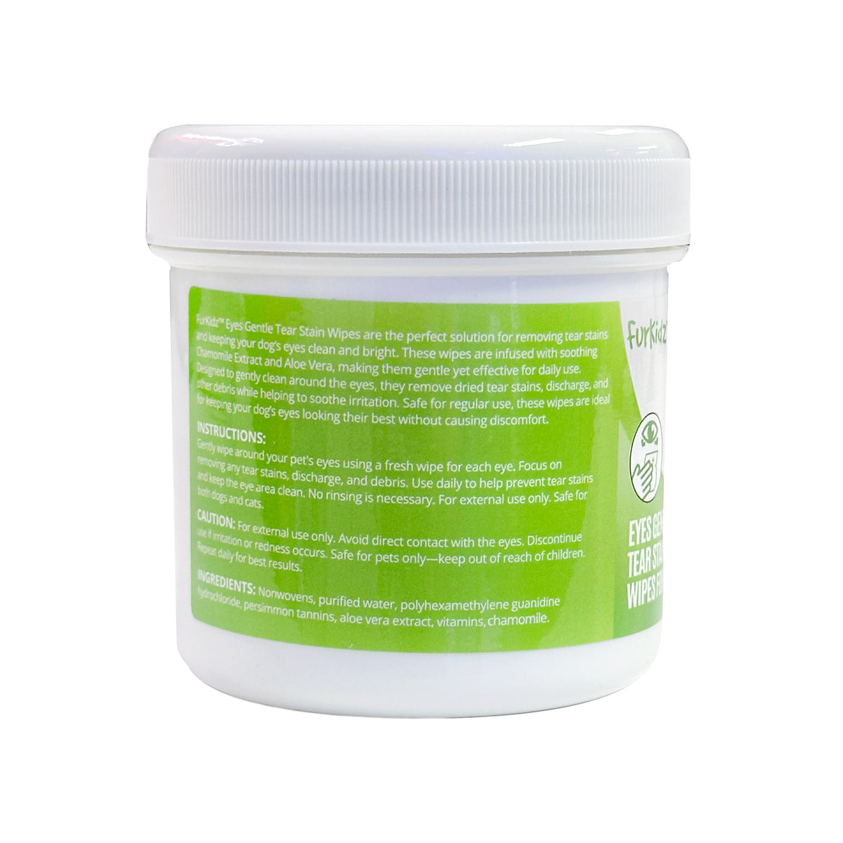 FurKidz Tear Stain Wipes for Dogs - 200 Jar