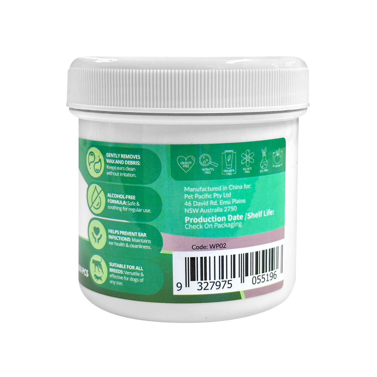 FurKidz Ear Cleaning Wipes for Dogs - 200 Jar