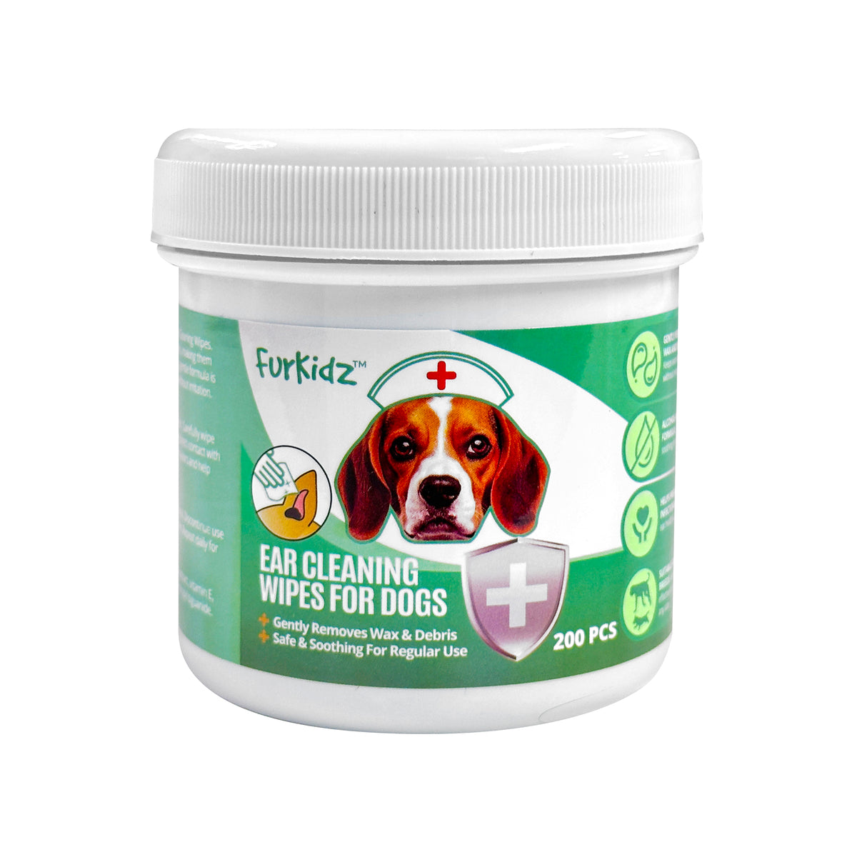 FurKidz Ear Cleaning Wipes for Dogs - 200 Jar