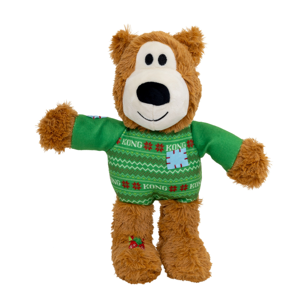 KONG Holiday Wild Knots Sweater Bear - Medium/Large (Green)