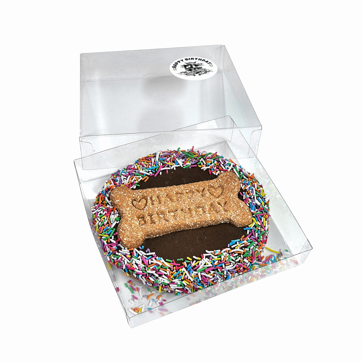 Huds & Toke Carob Frosted Doggy Birthday Cake Biscuit - 12cm