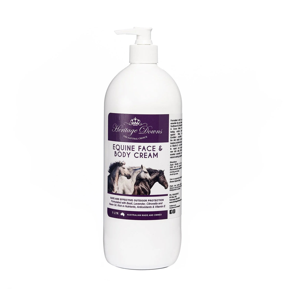Heritage Downs Equine Face & Body Cream for Natural Insect Protection