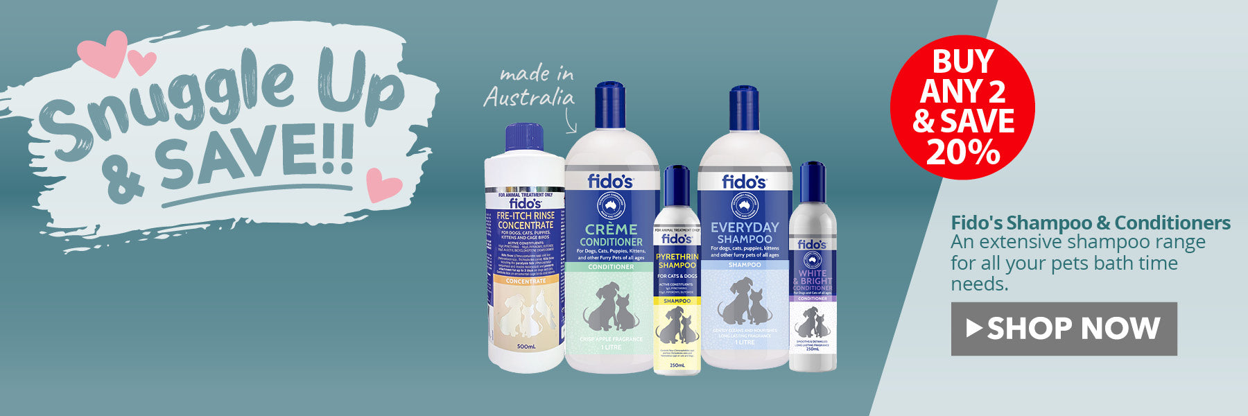 Fido's Bunny Bath 2-in-1 Shampoo & Conditioner 125mL