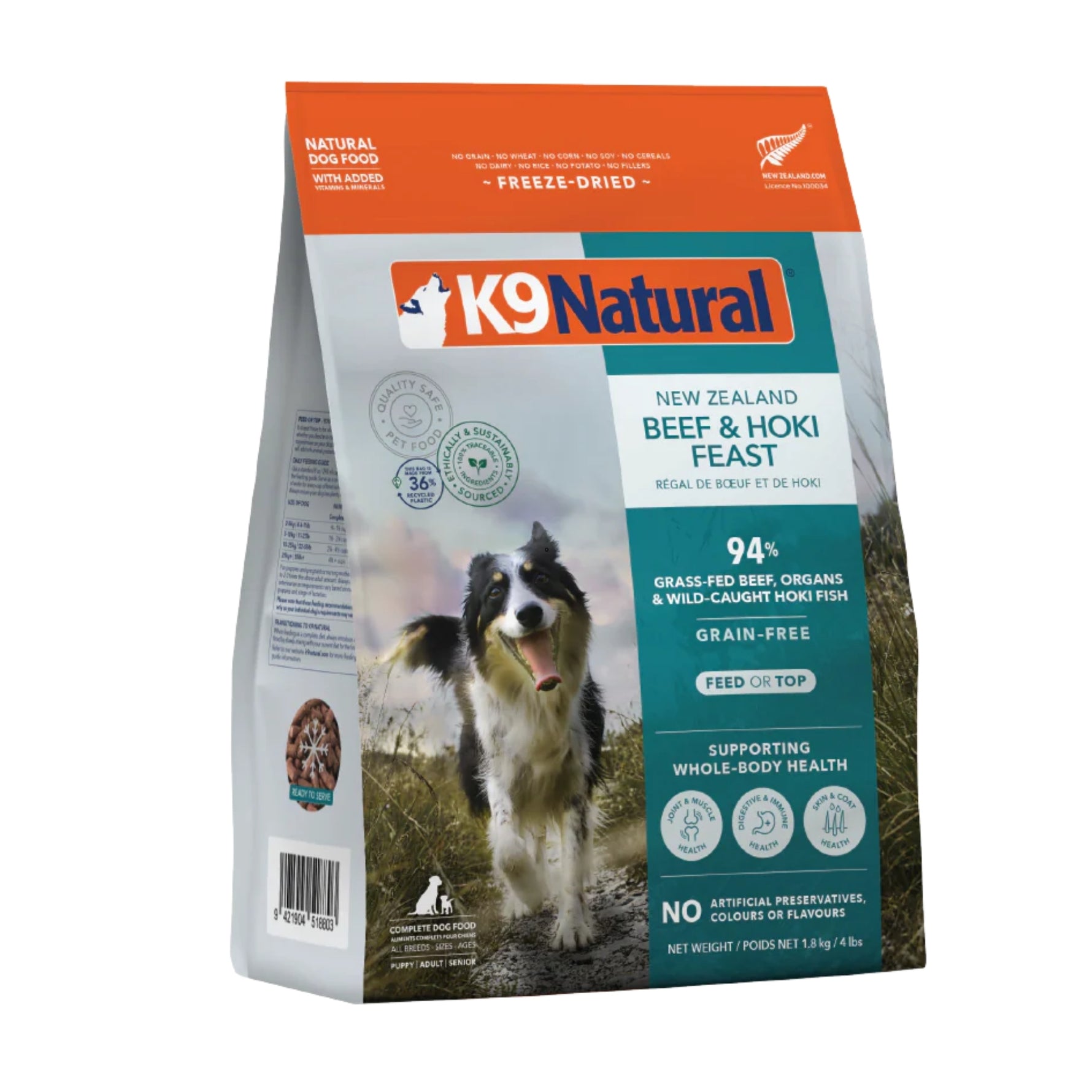 K9 Natural Beef & Hoki Feast  Freeze-Dried Dog Food