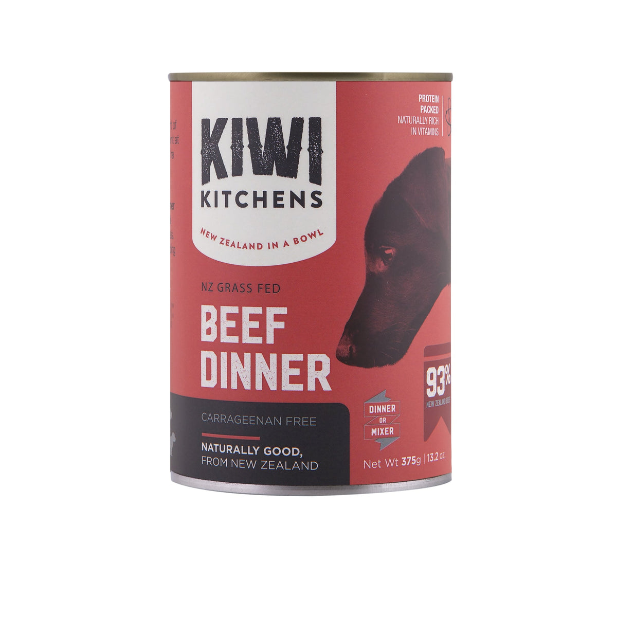 Kiwi Kitchens Wet Dog Food Beef Dinner - Single Can 375g