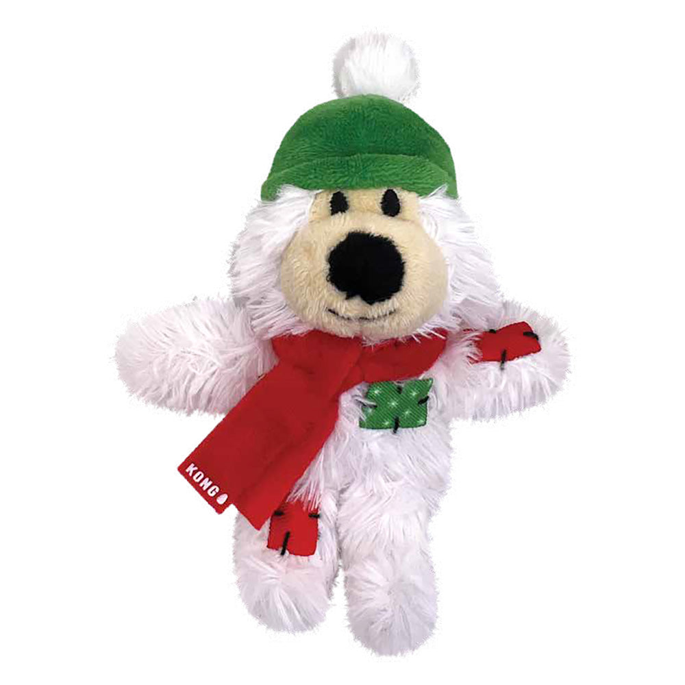 KONG Holiday Softies White Bear Cat Toy