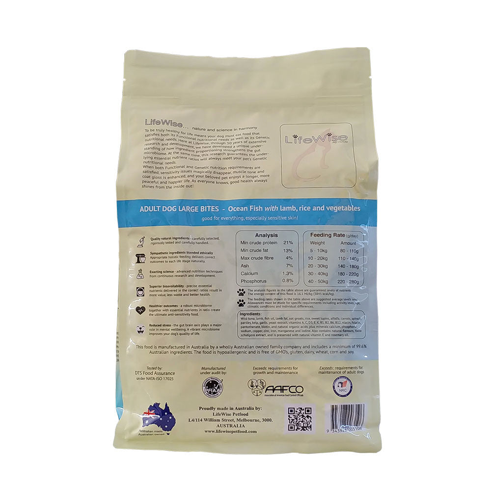 LifeWise Holistic Ocean Fish Large Bites Adult Dog Food