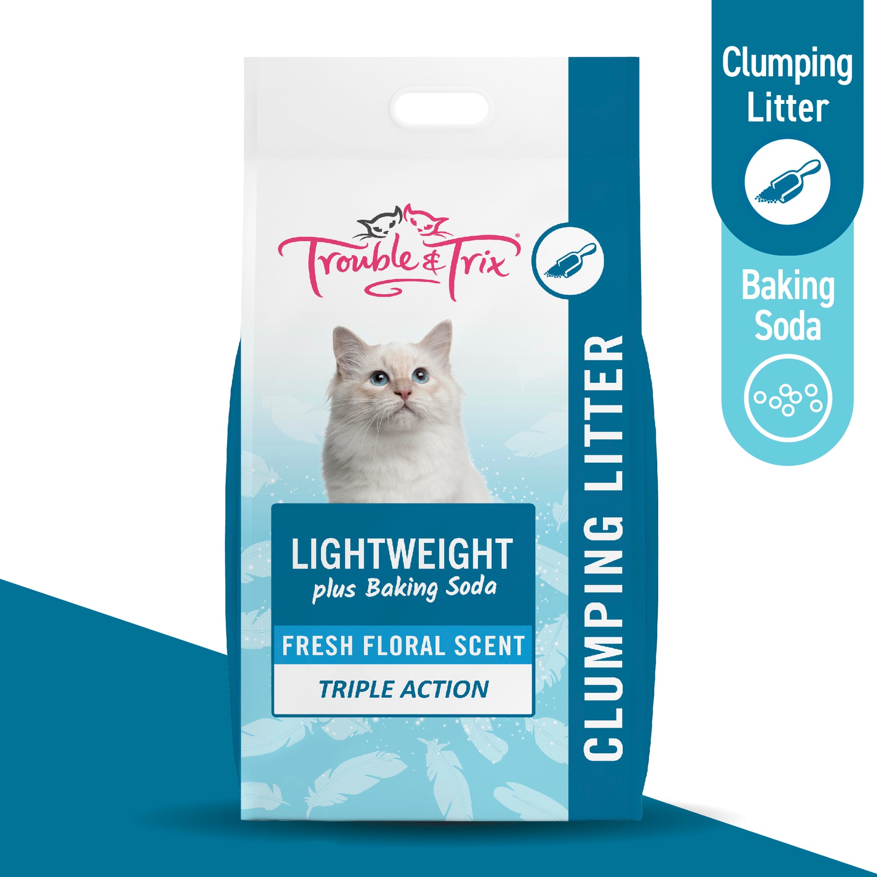 Trouble & Trix Lightweight Plus Baking Soda Clumping Clay Cat Litter