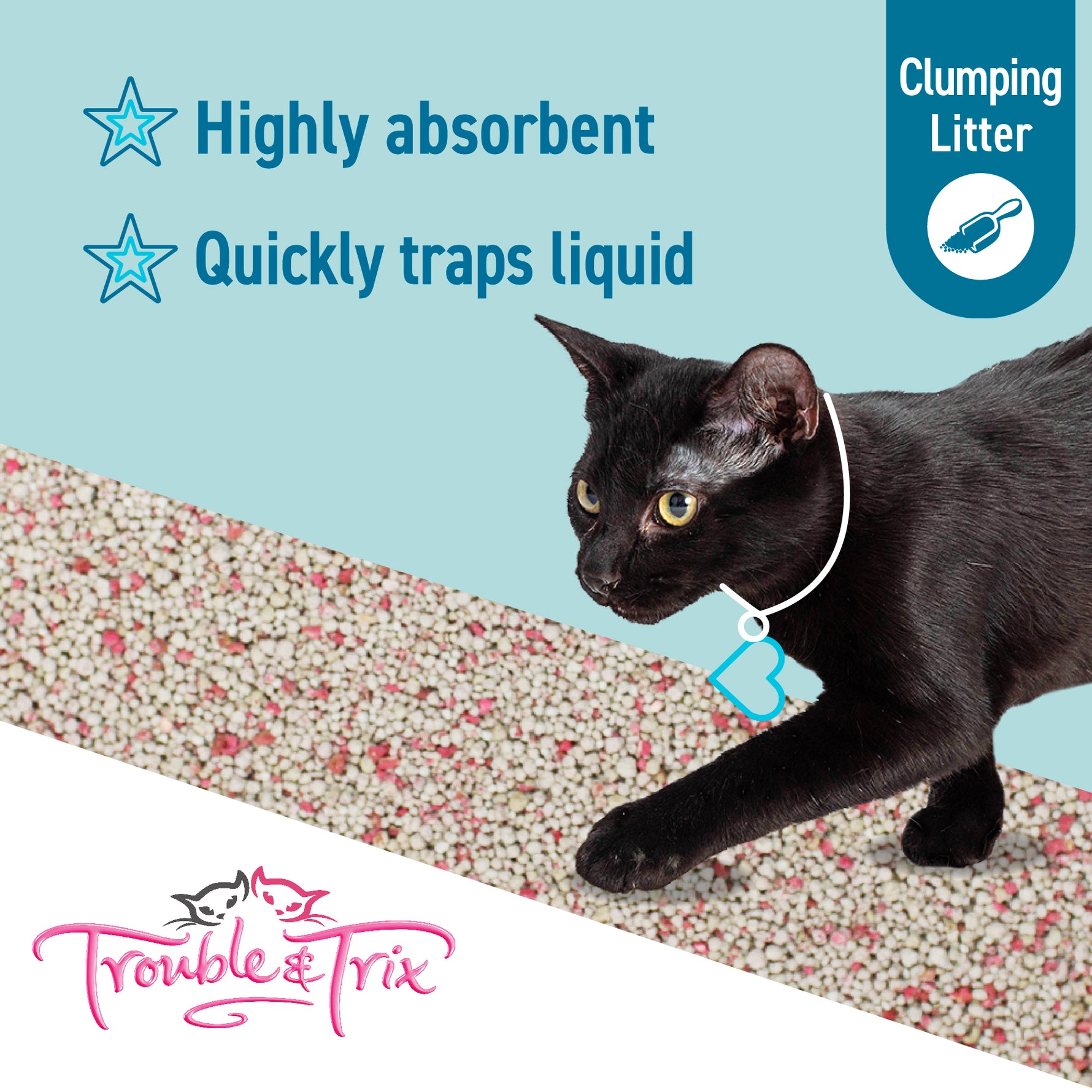 Trouble & Trix Lightweight Plus Baking Soda Clumping Clay Cat Litter