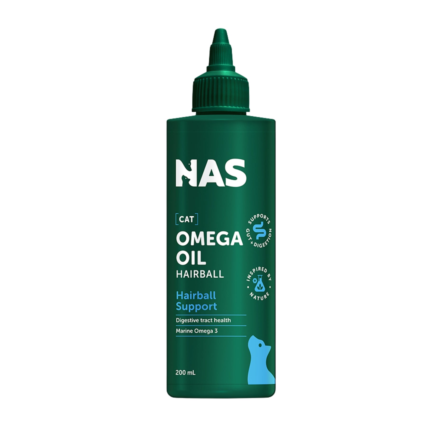 Natural Animal Solutions Hairball Omega Oil for Cats 200mL