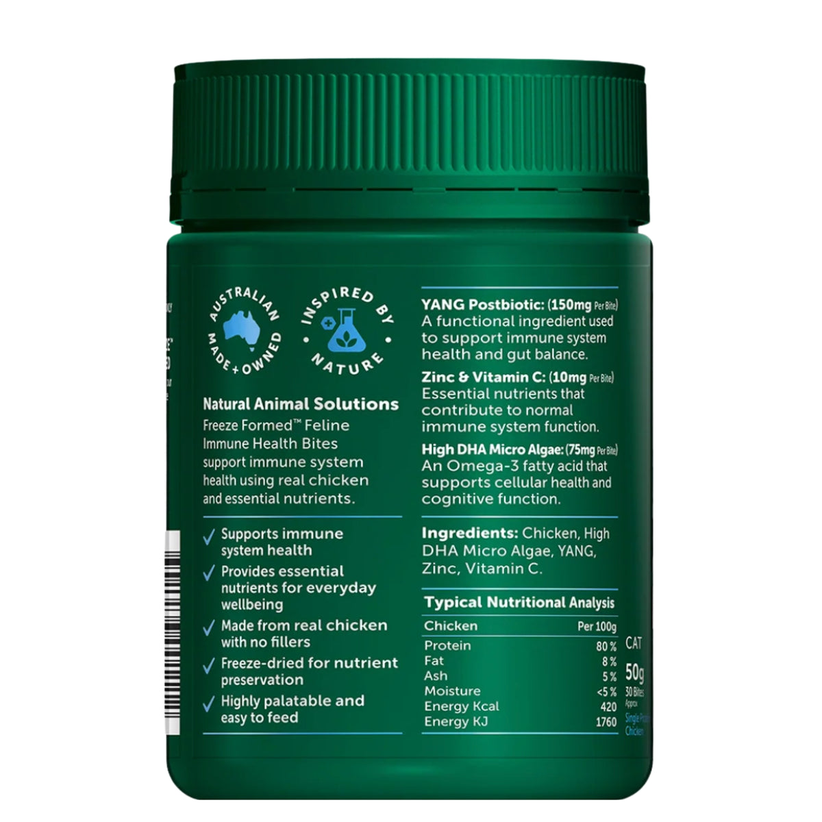 Natural Animal Solutions Freeze Formed Feline Immune Health Bites