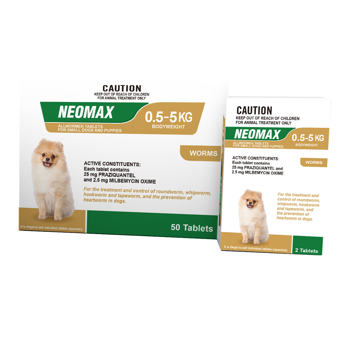 Neomax Allwormer Tablets for Small Dogs & Puppies 0.5-5kg