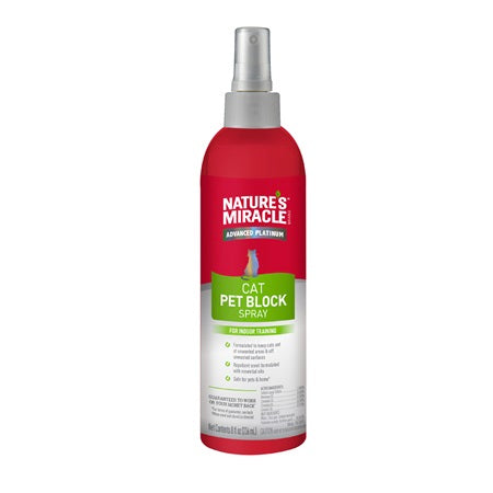 Nature&#39;s Miracle Advanced Platinum Cat Pet Block Repellent Spray 236mL