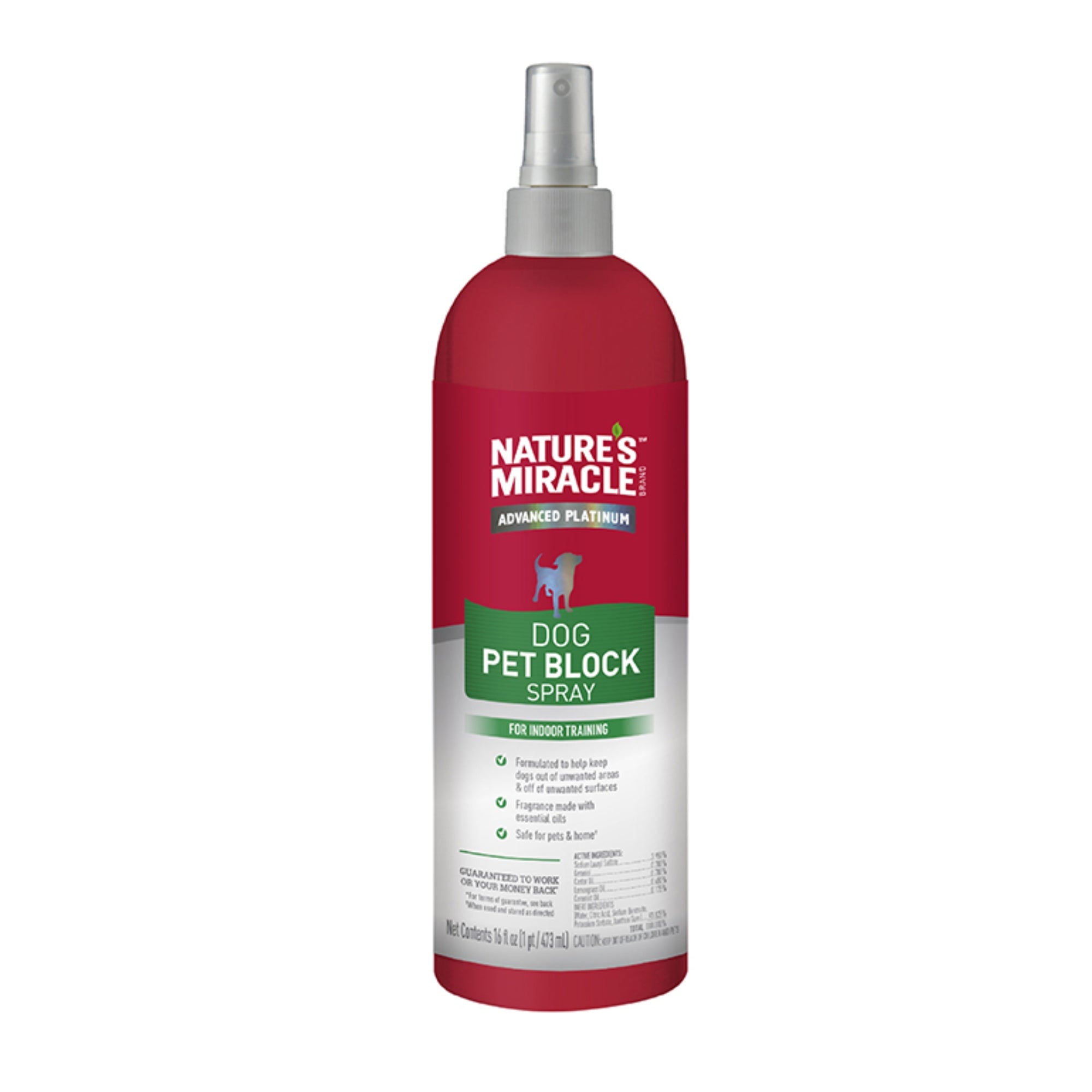 Nature's Miracle Advanced Platinum Dog Pet Block Repellent Spray 473mL