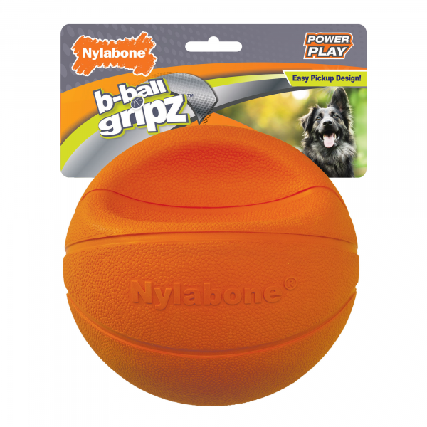 Nylabone Power Play Dog Basket Ball B-Ball Gripz