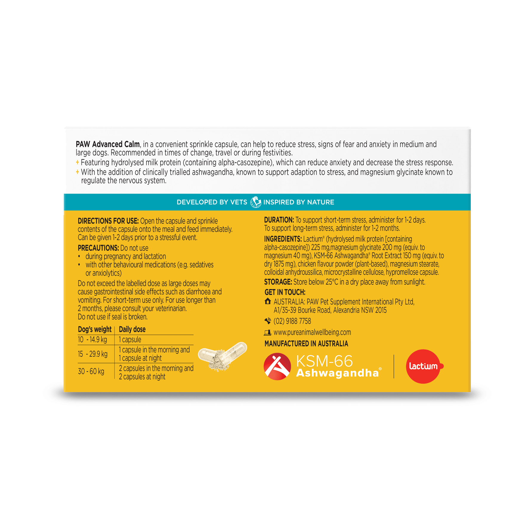 PAW Advanced Calm Stress & Anxiety Support for Dogs