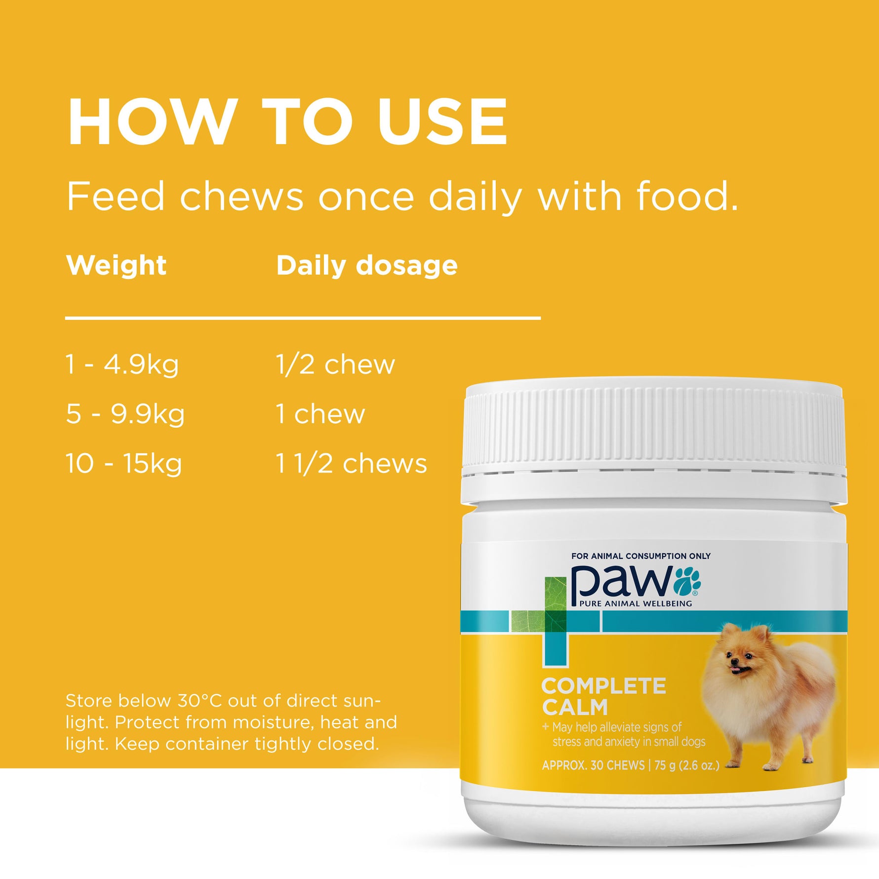 PAW Complete Calm Chews for Small Dogs