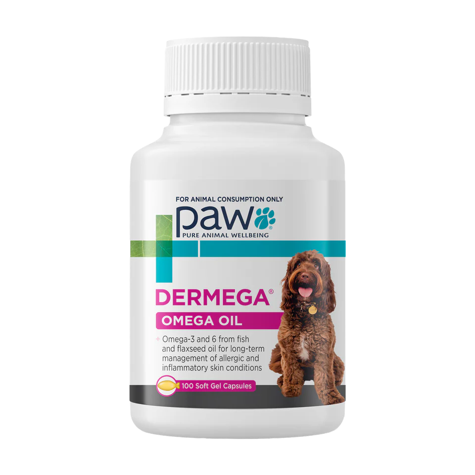 PAW Dermega Omega Oil Gel Capsules for Dogs