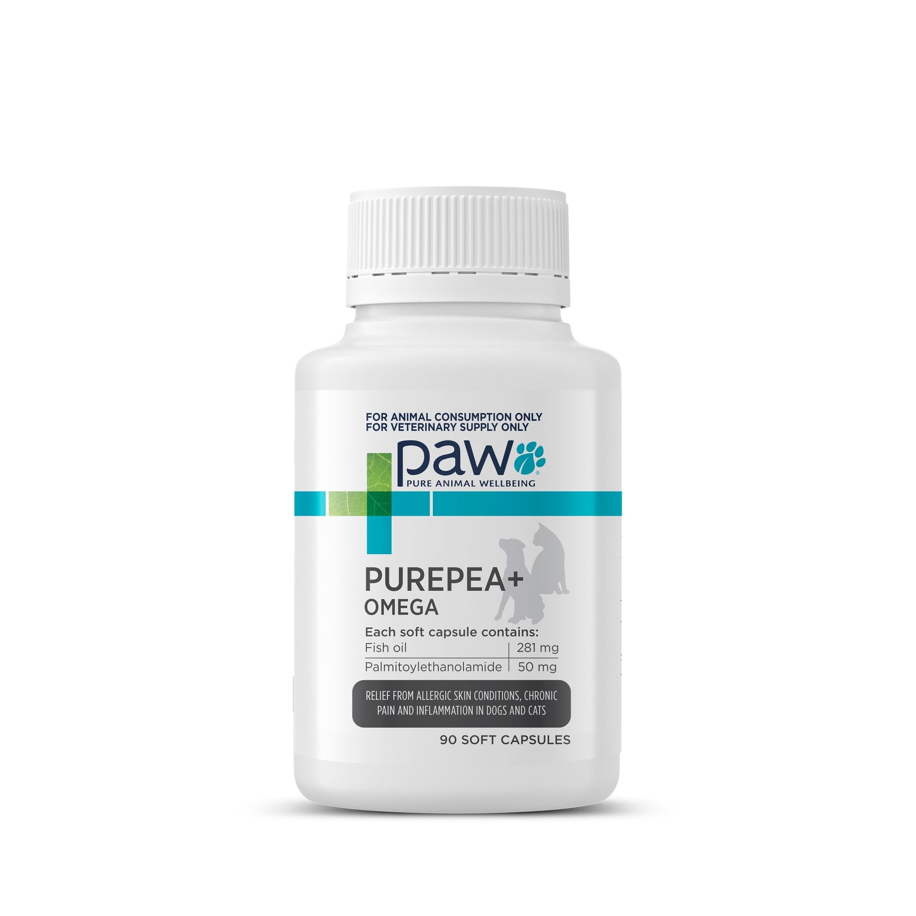 PAW PurePEA + Omega for Dogs & Cats - 90 Capsules