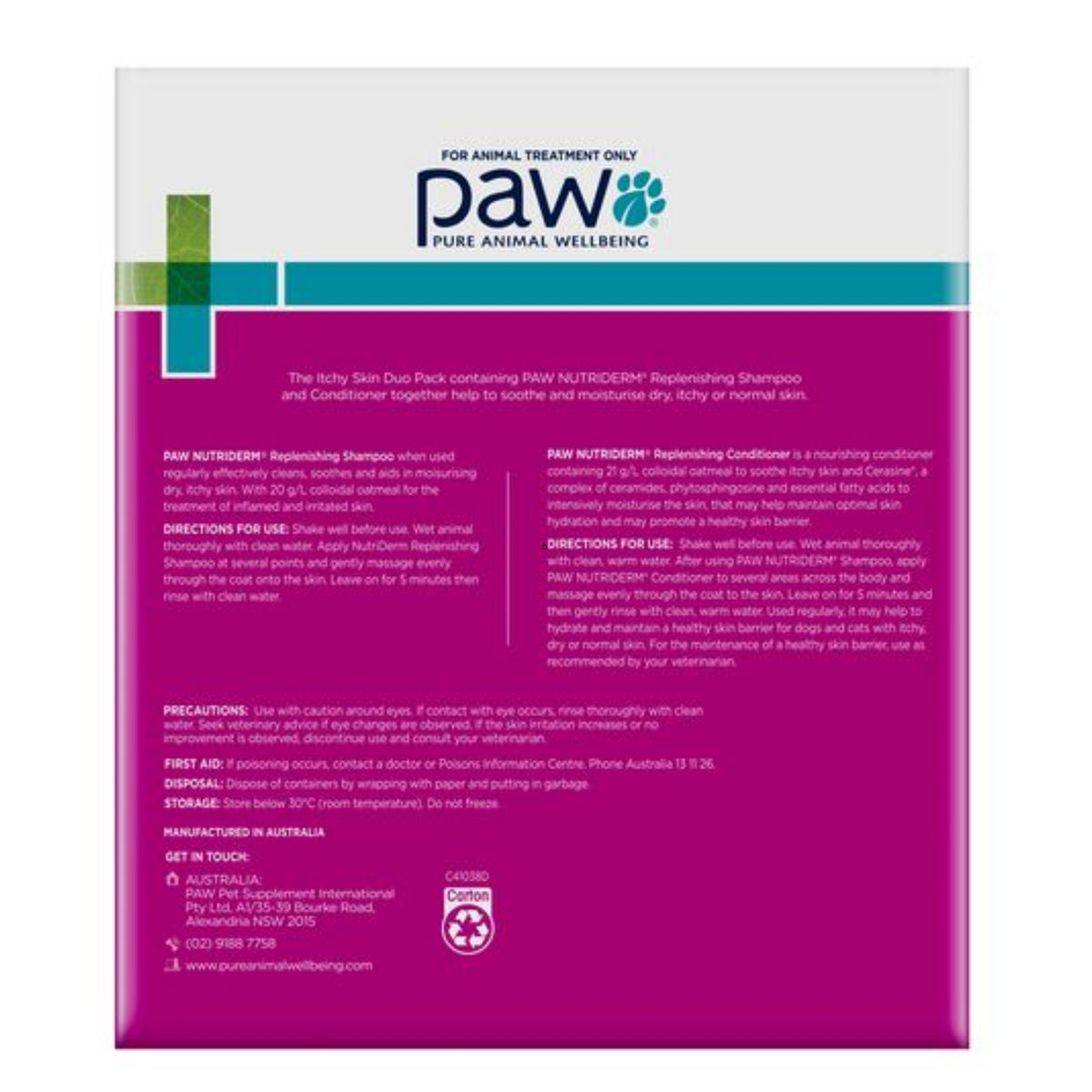 PAW NutriDerm Itchy Skin Duo Pack