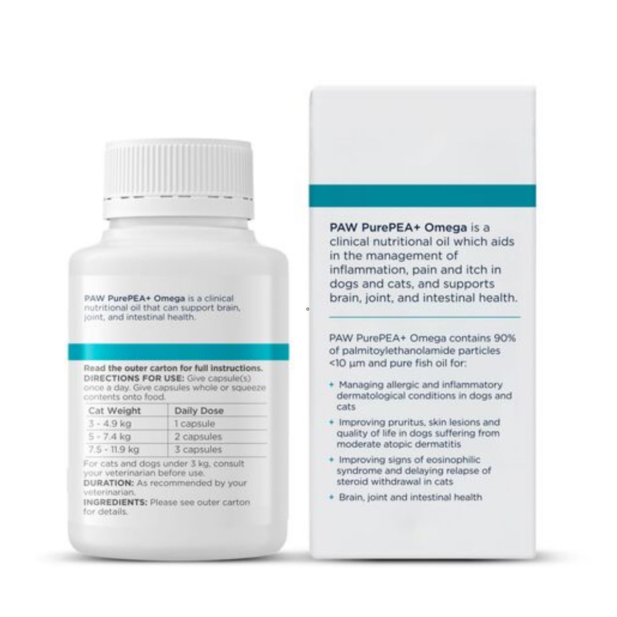 PAW PurePEA + Omega for Dogs & Cats - 90 Capsules