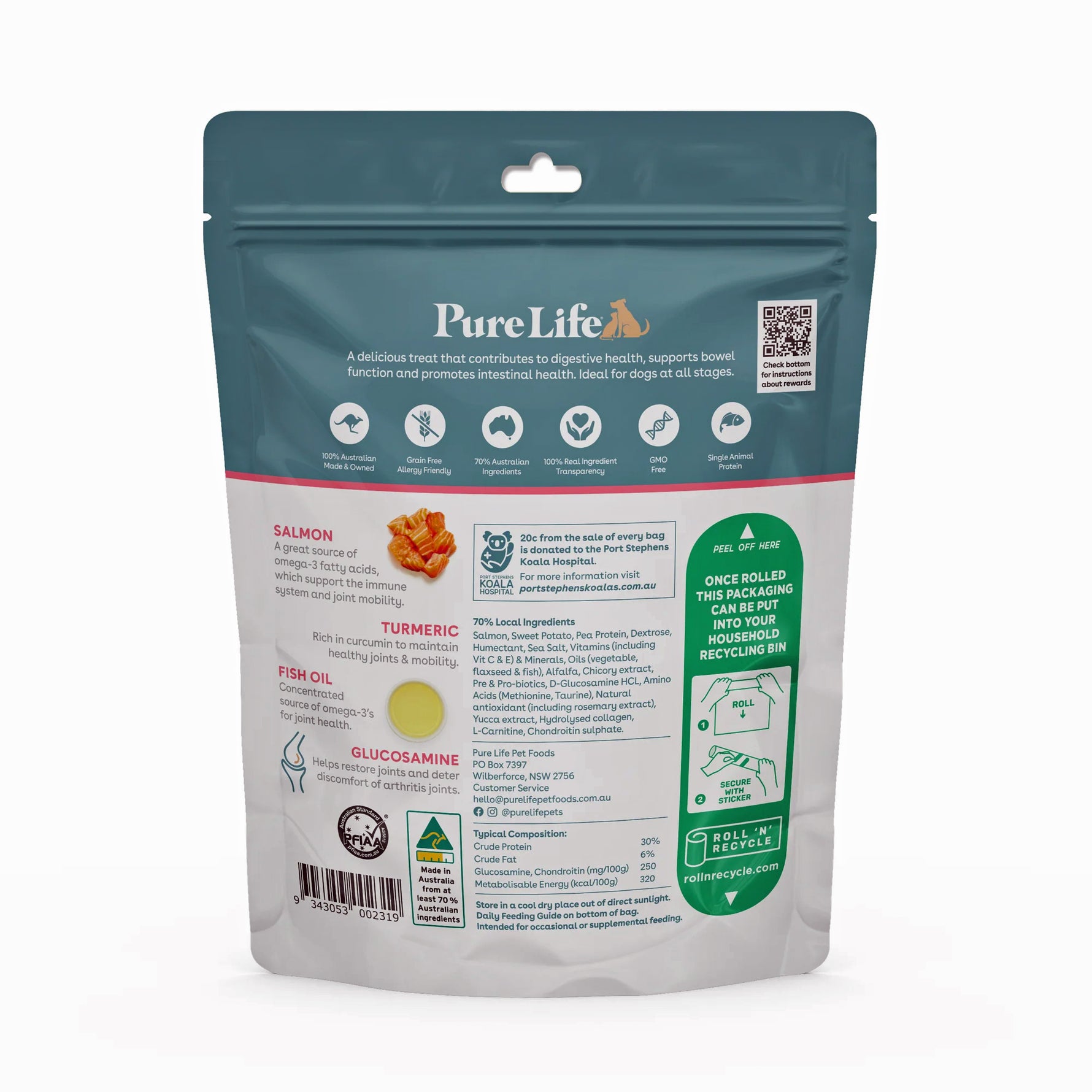 Pure Life Mobility Boost Salmon Dog Treats 100g
