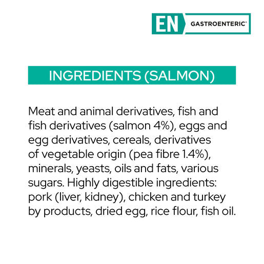 PRO PLAN Veterinary Diet Feline EN Gastrointestinal Salmon Pouches Wet Cat Food 85g x 10