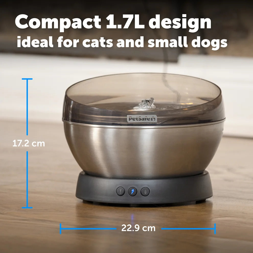PetSafe HydroSphere 1.7L Stainless Steel Fountain