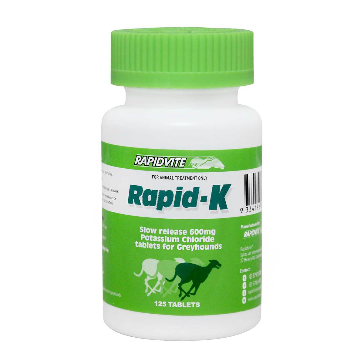 Rapid-K Potassium Chloride Tablets for Greyhounds