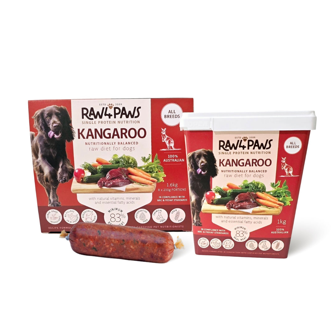 Raw4Paws Kangaroo Raw Diet for Dogs (Frozen - Pickup Only)