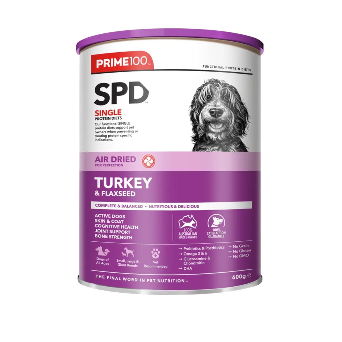 Prime100 SPD Air Dried Turkey & Flaxseed